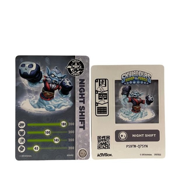 Skylanders Swap Force Night Shift Figure w/ Card + Sticker Swappable‎ Magnetic - Picture 2 of 7